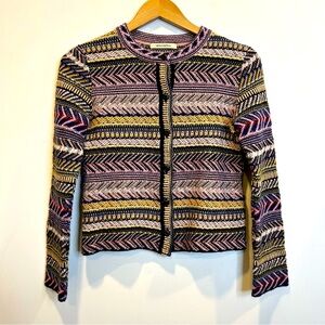 Aldo Martins Colourful Wool Blend Knit Cardigan Sweater